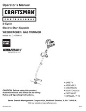 Craftsman WEEDWACKER 316.99010 Manual Del Operador