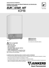 Bosch Thermotechnik Junkers ZWE 24-3 H A Instrucciones De Instalación