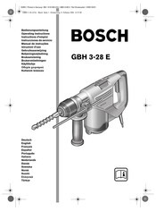 Bosch GBH 3-28 E Manual De Instrucciones