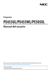 NEC PE455WL Manual Del Usuario