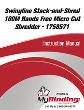 Swingline Stack-and-Shred 100X Manual De Instrucciones