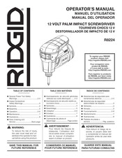 RIDGID R8224 Manual Del Operador