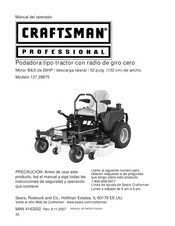 Craftsman professional 127.28875 Manual Del Operador