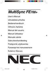 NEC MultiSync FE700+ Manual Del Usuario