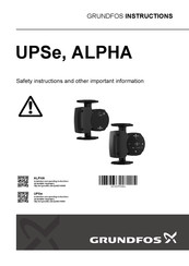 Grundfos ALPHA Serie Instrucciones De Seguridad