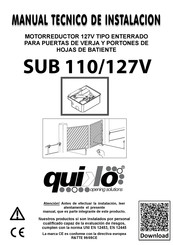 quiko SUB 110/127V Manual Técnico De Instalación