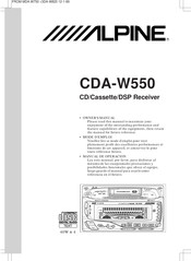 Alpine CDA-W550 Manual De Operación