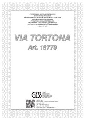 Gessi VIA TORTONA 18779 Instrucciones De Montaje