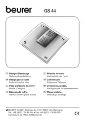 Beurer GS 44 Instrucciones Para El Uso