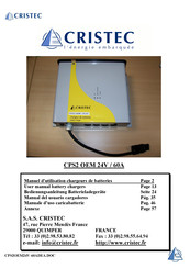 Cristec CPS2 OEM 24V/60A Manual Del Usuario