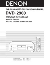 Denon DVD-2900 Instrucciones De Operación