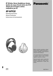 Panasonic RP-WF930-S Instrucciones De Funcionamiento