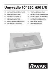 RAVAK Umyvadlo 10 550 L/R Instrucciones De Montaje