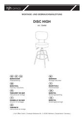 hjh OFFICE DISC HIGH 729456 Instrucciones De Montaje