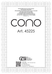 Gessi cono 45225 Instrucciones De Instalación