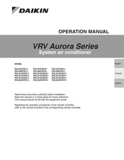 Daikin VRV Aurora RXLQ120TAYC Serie Manual De Operación