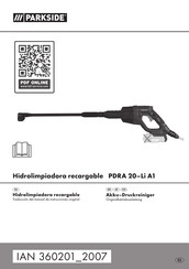 Parkside PDRA 20-Li A1 Traduccion Del Manual De Instrucciones Originale