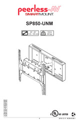 peerless-AV SMARTMOUNT SP850-UNM Manual Del Usuario