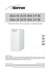 Sime AQUA HE 25 ErP.BE Instrucciones Para El Instalador