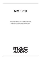 MAC Audio MMC 750 Manual Del Usuario