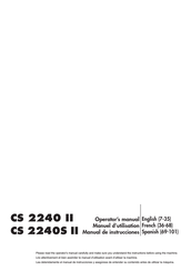 McCulloch CS 2240S II Manual De Instrucciones