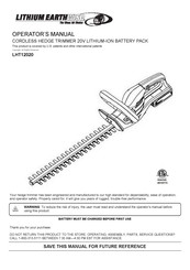 Lithium Earthwise LHT12020 Manual Del Usuario