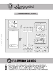 Lamborghini Caloreclima NINFA N LOW NOX 24 MCS Instrucciones De Uso, Instalación Y Mantenimiento