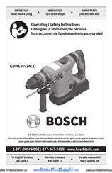Bosch GBH18V-34CQ Instrucciones De Funcionamiento Y Seguridad