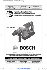 Bosch GBH18V-36C Instrucciones De Funcionamiento Y Seguridad