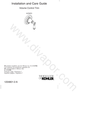 Kohler K-T72771 Guía De Instalación Y Cuidado