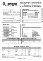 Technibel Climatisation KPAF247R5I Instrucciones De Instalación