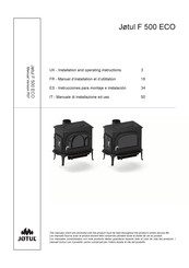 Jøtul F 500 ECO Instrucciones Para Montaje E Instalacion