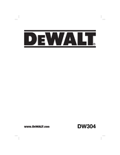 DeWalt DW304PK Manual De Instrucciones