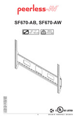 peerless-AV SF670-AB Manual Del Usuario