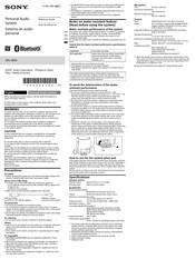 Sony SRS-XB10 Manual De Instrucciones