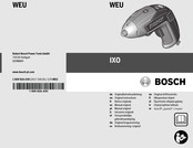 Bosch WEU IXO Manual Original