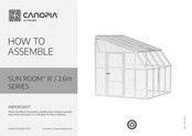 Palram CANOPIA SUN ROOM 8' / 2.6m Serie Instrucciones De Montaje