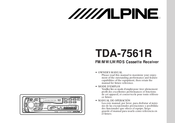 Alpine TDA-7561R Manual