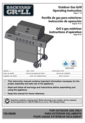 Backyard Grill 720-0969B Instrucciones De Operación