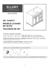 Foremost ELLERY EBGV3622D Manual De Instrucciones