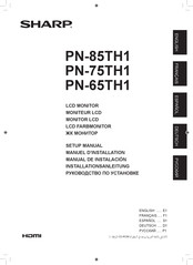 Sharp PN-75TH1 Manual De Instalación