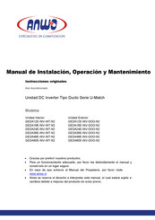 anwo U-Match GEDA18E-INV-DOO-N2 Manual De Instalación, Operación Y Mantenimiento