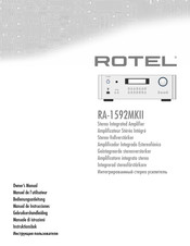 Rotel RA 1592MKII Manual De Instrucciones