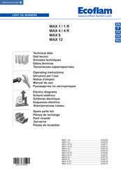 Ecoflam MAX 1 TC Instrucciones De Montaje Para El Instalador