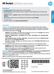 HP Deskjet 2540 All-in-One Serie Manual De Instrucciones