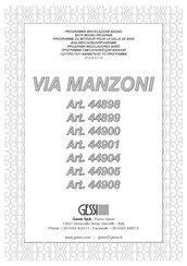 Gessi VIA MANZONI 44899 Manual De Instrucciones