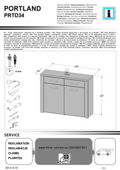 Forte PORTLAND PRTD34 Instrucciones De Montaje