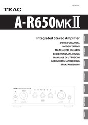 Teac A-R650MK2 Manual Del Usuario