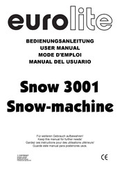 EuroLite Snow 3001 Manual Del Usuario