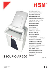 Hsm SECURIO AF 300 Instrucciones De Servicio